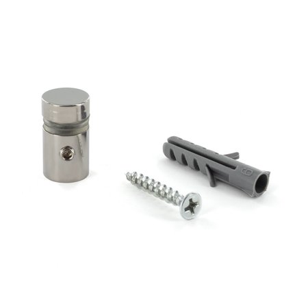 OUTWATER Round Standoffs, 1/2 in Bd L, Stainless Steel Plain, 1/2 in OD 3P1.56.00678